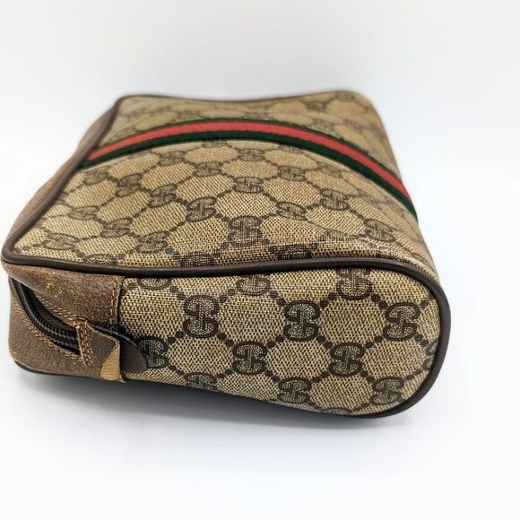 Gucci GG Canvas Web Sherry Line Clutch Bag - Picture 2 of 14